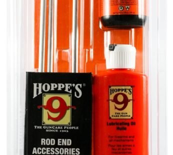 Hoppe’s No. 9 Cleaning Kit with Aluminum Rod, Universal Rifle/Shotgun, Clamshell,orange