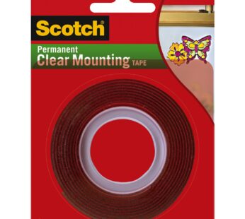 Scotch Mounting, Fastening & Surface Protection Permanent Clear Mounting Tape, holds up to