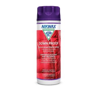 Nikwax Down Proof Wash-In Waterproofing Restores DWR Water Repellency to Down Filled Jacke