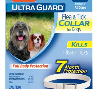 Hartz UltraGuard Flea & Tick Collar for Dogs and Puppies – 26″ Neck, 7 Month Protection