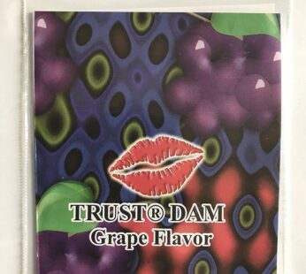 Trustex Latex Dams Dental Dams Grape Flavor 12 count