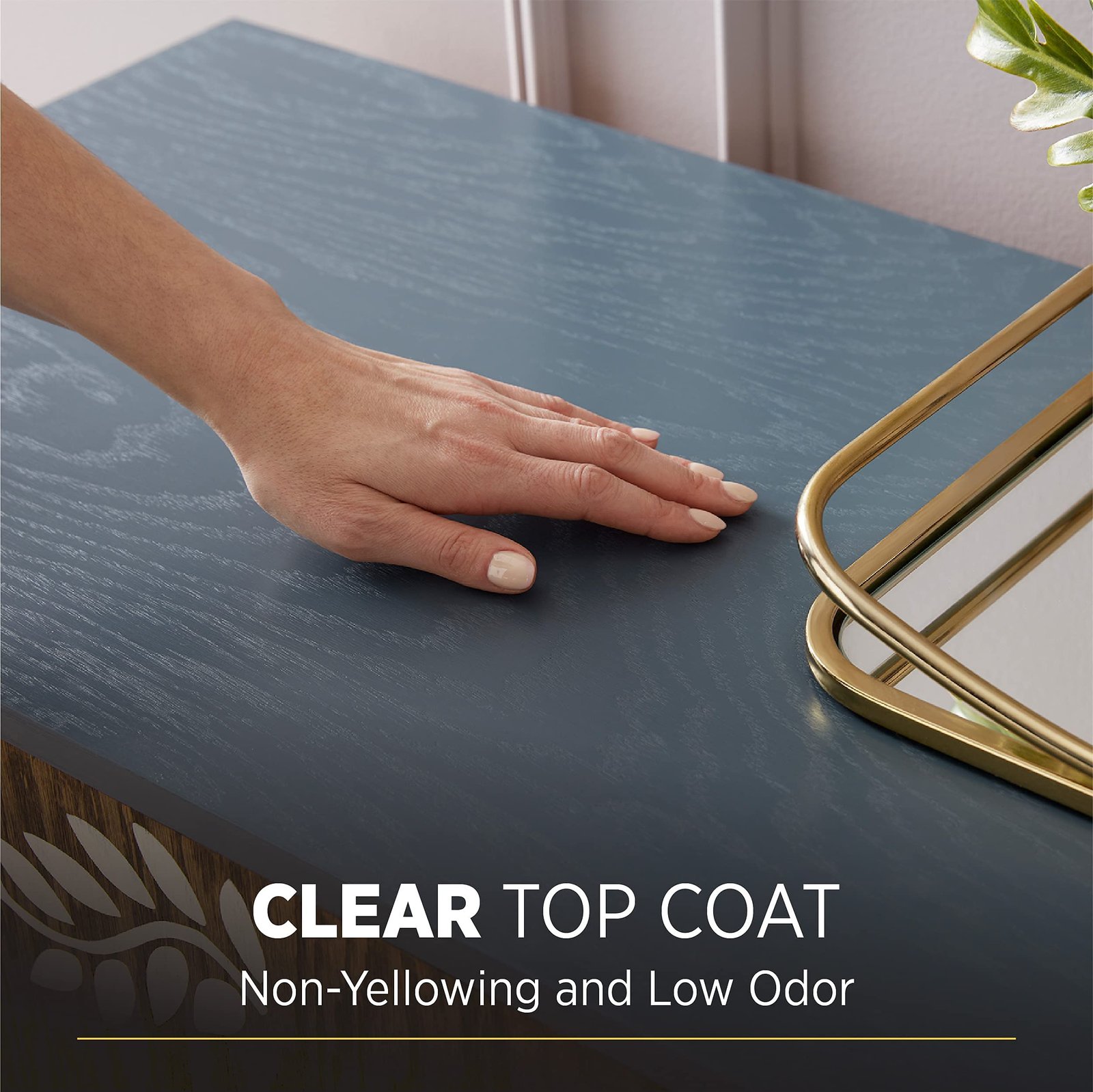 1/2 pt Minwax 25555 Clear Polycrylic Water-Based Protective Finish Gloss - Image 2