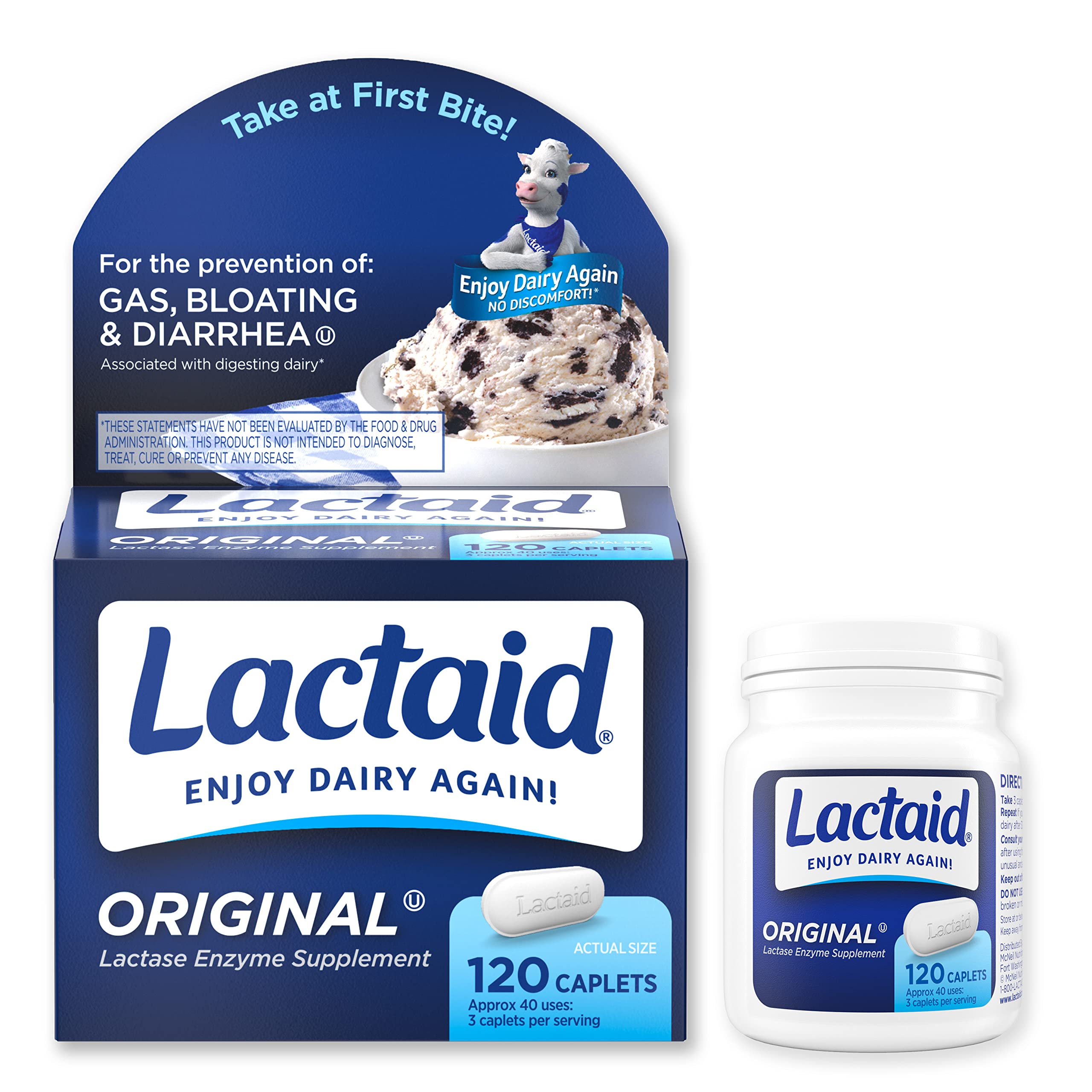 Lactaid Original Strength Lactose Intolerance Relief Caplets with Natural Lactase Enzyme, - Image 7