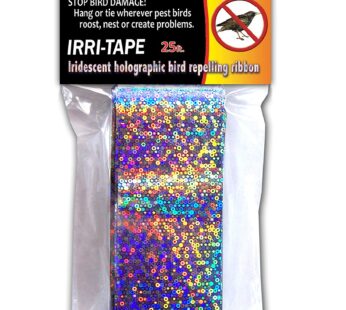 Bird-X TAPE-25 Irri-Tape? Holographic Irredescent Foil Bird Repellent Ribbon, 2″ x 25ft Le
