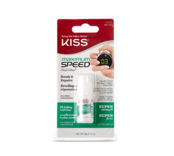KISS Products Maximum Speed Nail Glue, Clear, 0.1 Ounce