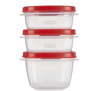 Rubbermaid Easy Find Lids Food Storage Containers, Racer Red, 6-Piece Set