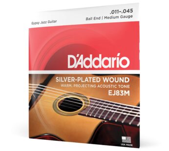 D’Addario Gypsy Jazz Acoustic Guitar Strings – EJ83M – Ball End – Medium, 11-45