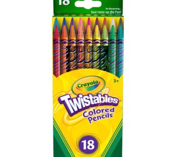 Crayola Twistable Colored Pencils For Kids, Fun School Supplies, 18 Count, Gifts For Kids,
