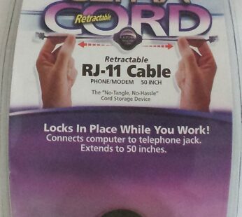 Ultra Retractable Cord RJ-11 Modem Cable