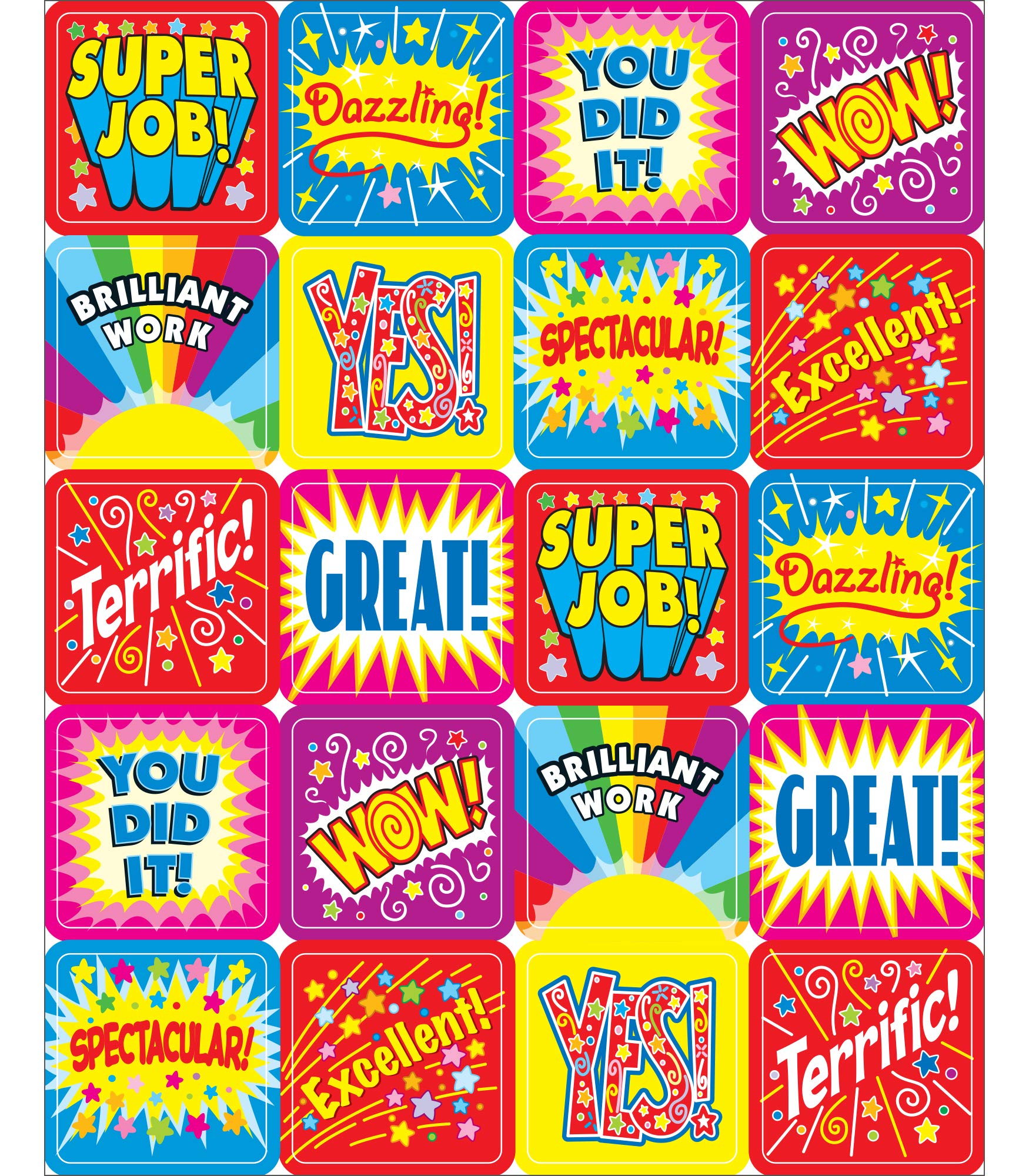 Carson Dellosa Inspirational Stickers?6 Sheets of Colorful Motivational Stickers for Homew