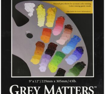 Jack Richeson Grey Matters Paper Palette (50 Sheets), 9″ x 12″ Paper for Paint Mixing