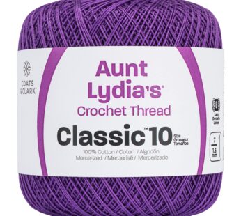 Aunt Lydia C&C Classic Crochet Sz10 Purple