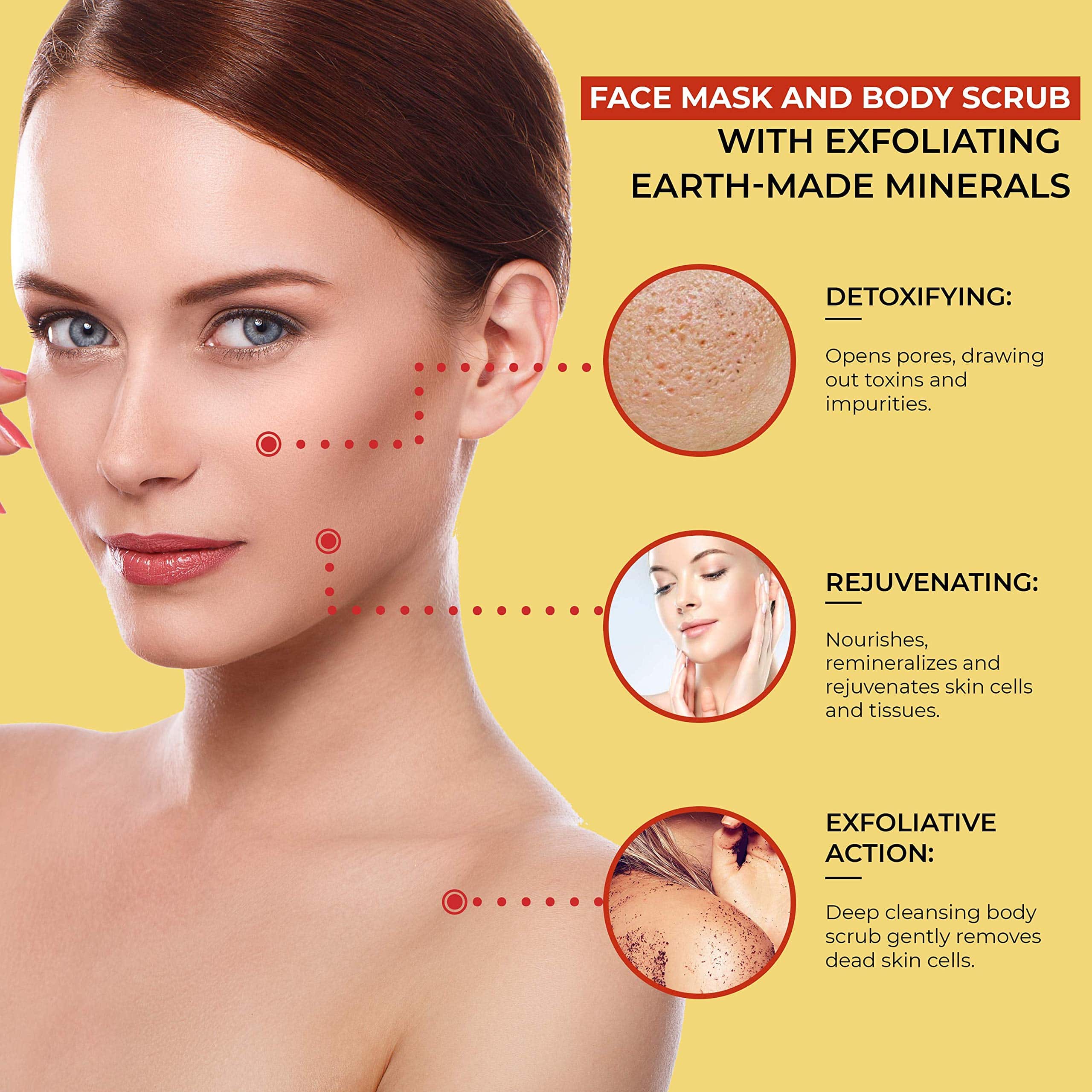 Auromere Ayurvedic Indian Healing Clay Mask for Natural Skin Care - Exfoliating Body Scrub - Image 2