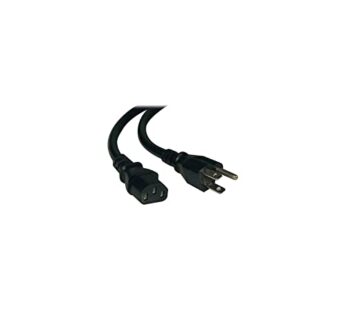 Tripp Lite Heavy Duty Computer Power Cord, 15A, 14AWG (NEMA 5-15P to IEC-320-C13), 3-ft. (