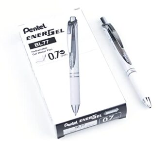 Pentel EnerGel Pearl Deluxe RTX Retractable Liquid Gel Pen, (0.7mm), Accent, Black Ink, Bo