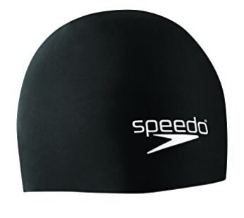Speedo Unisex-Adult Swim Cap Silicone Elastomeric, Black