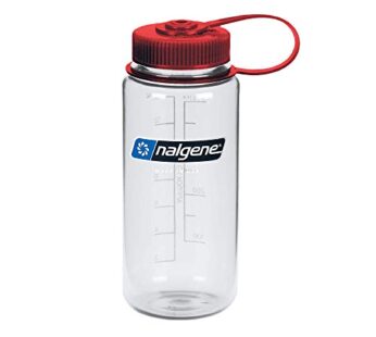 Nalgene Tritan Wide Mouth BPA-Free Water Bottle, Clear, 16 oz
