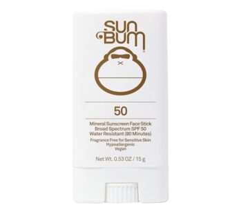 Sun Bum Mineral SPF 50 Sunscreen Face Stick | Vegan and Hawaii 104 Reef Act Compliant (Oct