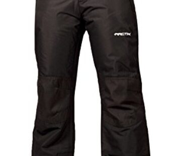 Arctix Kids Snow Pants with Reinforced Knees and Seat, Black, Large