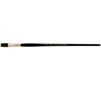 Silver Brush Limited 6401-6 Black Pearl Flat Brush for Watercolor, Size 6, Long Handle