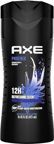 AXE Body Wash 12h Refreshing Scent Phoenix Crushed Mint and Rosemary Men's Body Wash with