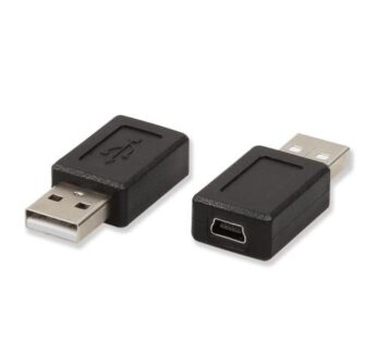 ELECTOP 2 Pack USB 2.0 A Male to USB B Mini 5 Pin Female Adapter Converter