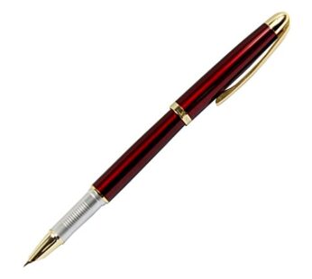 Gullor Executive Fountain Pen Jinhao 606 with Golden Clip Fine Nib – Red
