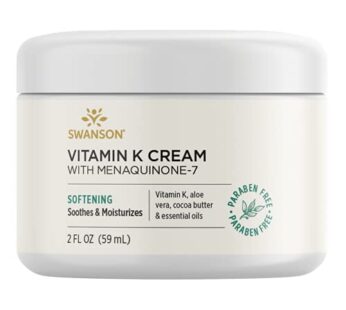 Swanson Vitamin K Cream with Menaquinone-7 2 fl Ounce (59 ml) Cream