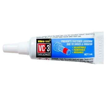 Vibra-TITE 213 VC-3 Threadmate Threadlocker, -65 to 165 Degree F, 5mL Tube, Red