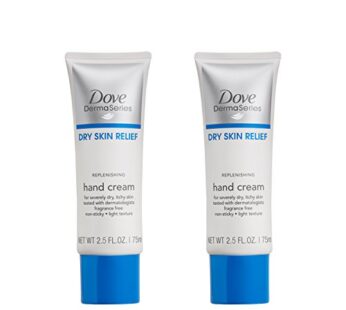 Dove Dermaseries Fragrance-Free Hand Cream for Dry Skin, 2.5 Fl Oz (Pack of 2)
