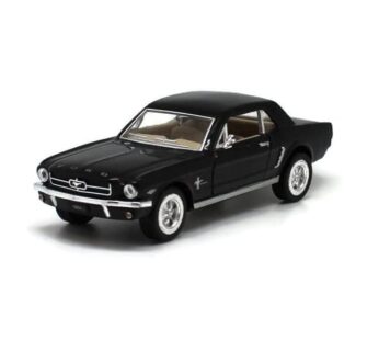 1964 1/2 Ford Mustang In Black Diecast 1:36 Scale By Kinsmart