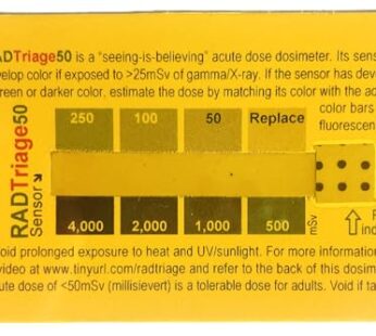 RADTriage Model50 Dosimeter & Self-indicating Instant Alert Dosimeters Practically Non-Des