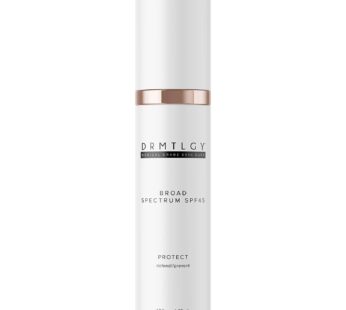 DRMTLGY Anti Aging Clear Face Sunscreen and Facial Moisturizer with Broad Spectrum SPF 45.