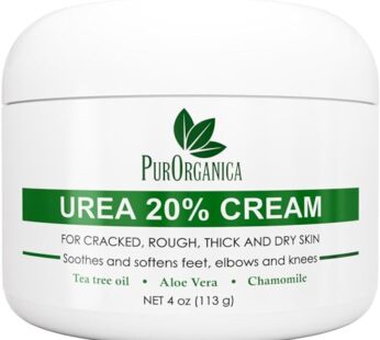 PurOrganica Urea 20% Healing Cream 4 oz – Best Callus Remover – Moisturizes and Rehydrates