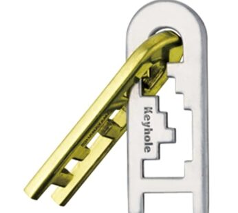 BePuzzled |Keyhole Hanayama Metal Brainteaser Puzzle Mensa Rated Level 4, for Ages 12 and