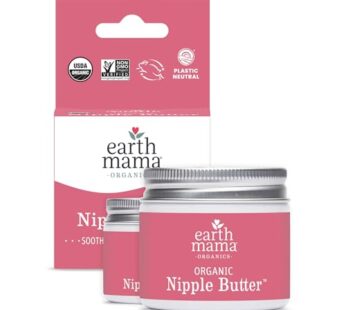 Organic Nipple Butter Breastfeeding Cream by Earth Mama | Postpartum Essentials Safe for
