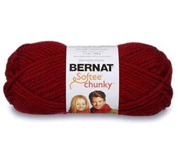Bernat Softee Chunky Yarn, 3.5 Oz, Gauge 6 Super Bulky, Wine