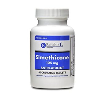 Reliable-1 Laboratories Simethicone 125mg Gas Relief Tablets Extra Strength Bloating Relie