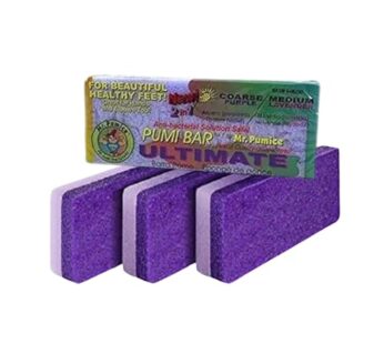 Mr. Pumice Ultimate PUMI Bar 2-in-1 Dual Grit (Medium + Coarse) Callus Remover, Pedicure S