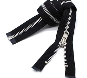 YKK Sale 32″ Jacket Zipper YKK #8 Extra Heavy Duty Aluminum Separating Color Black (1 Zipp