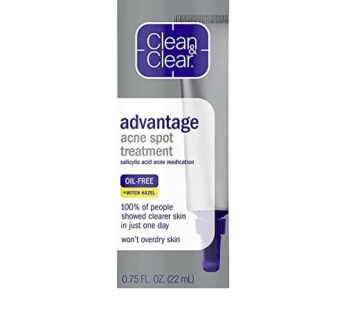 Clean & Clear Advantage Acne Spot Treatment, Oil Free Acne Treatment with Salicylic Acid,