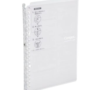 Kokuyo Campus Smart Ring Binder, B5 Clear Binder Notebook Up to 25 Sheets 26 Holes Slim Bi