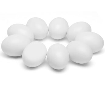SallyFashion Wooden Fake Eggs,9 Pieces White Wooden Easter Egg Wood Eggs for Crafts Easter