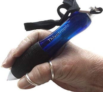 Thixotropic Super Big Fat Pens for Arthritis, Black Ink, Blue body (pack of 5 pens + 5 Ext