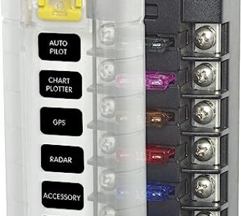 Blue Sea Systems 5035 ST Blade Fuse Block 6 Circuit Independent with Cover