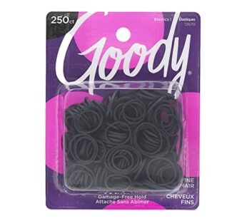 Goody Ouchless Womens Polyband Elastic Hair Tie – 250 Count, Black – Fine Hair – Hair Acce