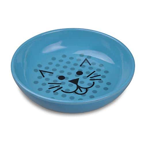 Van Ness Pets EcoWare Whisker-Friendly Cat Bowl, Wide Dish Cat Dish, 8 OZ, Blue - Image 2