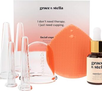 Facial Cupping (7-Pc Set) – Face Cupping Set – Facial Suction Cups With Jojoba Oil & Clean