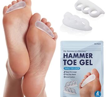Dr. Frederick’s Original Hammer Toe Gels – 4pcs – Hammer Toe Support Crest for Women & Men