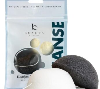 Konjac Sponge – 2 Pack of Natural Facial Sponges for Gentle Cleansing and Face Exfoliating